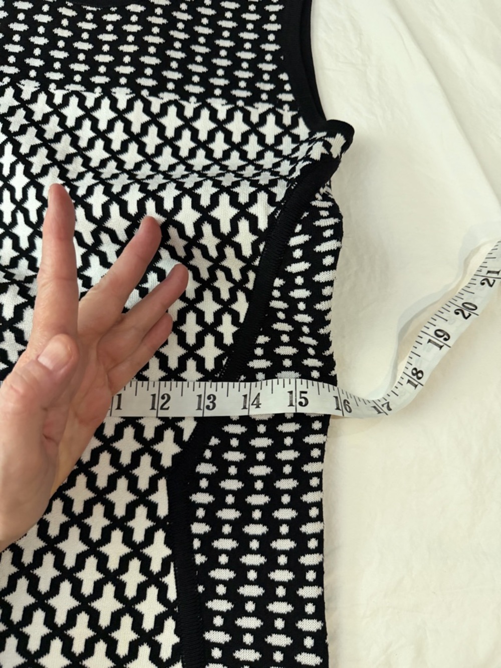 NEW TORN BY RONNY KOBO Tali Knit Bodycon Dress Black & White S - Picture 11 of 13